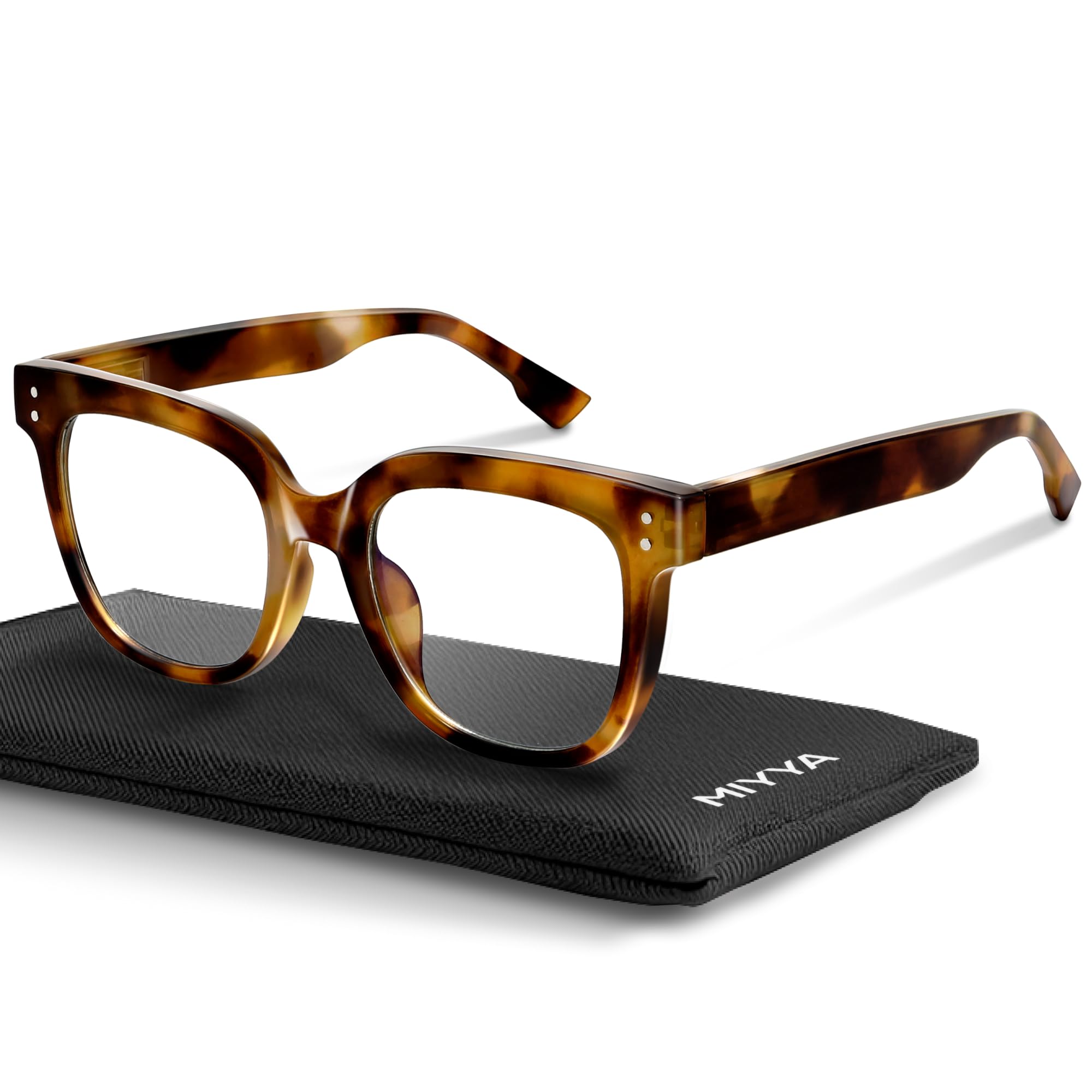 Photo 1 of miyya Blue Light Glasses for Women & Men – Oversized UV & Blue Light Blocker Chunky Frames, Stylish Eyewear Accessories