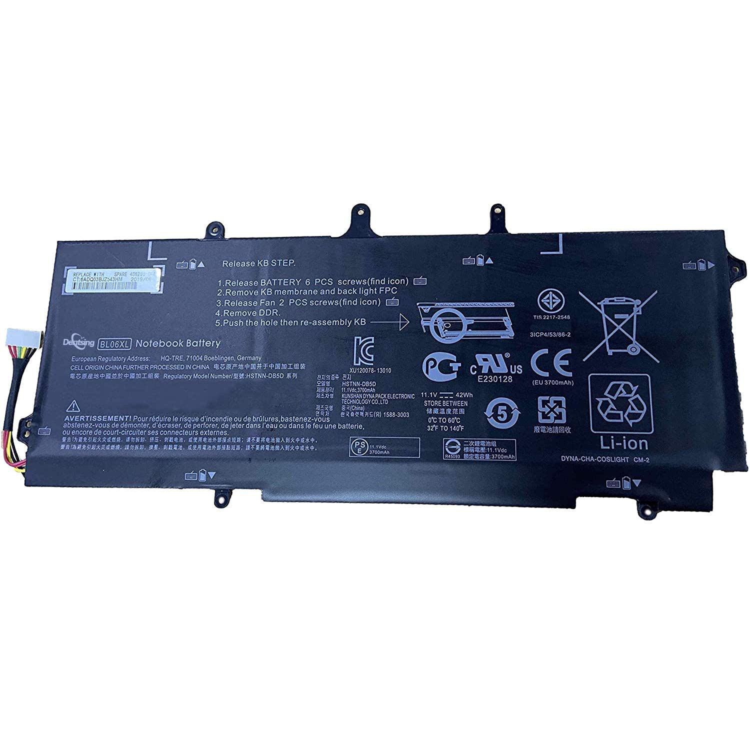 Dentsing Hstnn Db5d 11 1v 42wh Bl06xl Laptop Battery Replace For Hp Elitebook Folio 1040 G1 G2 G3 Envy Spectre 14 3000 Series Notebook Hstnn W02c 171 2c1 Blxl Buy Online In Bermuda At Desertcart