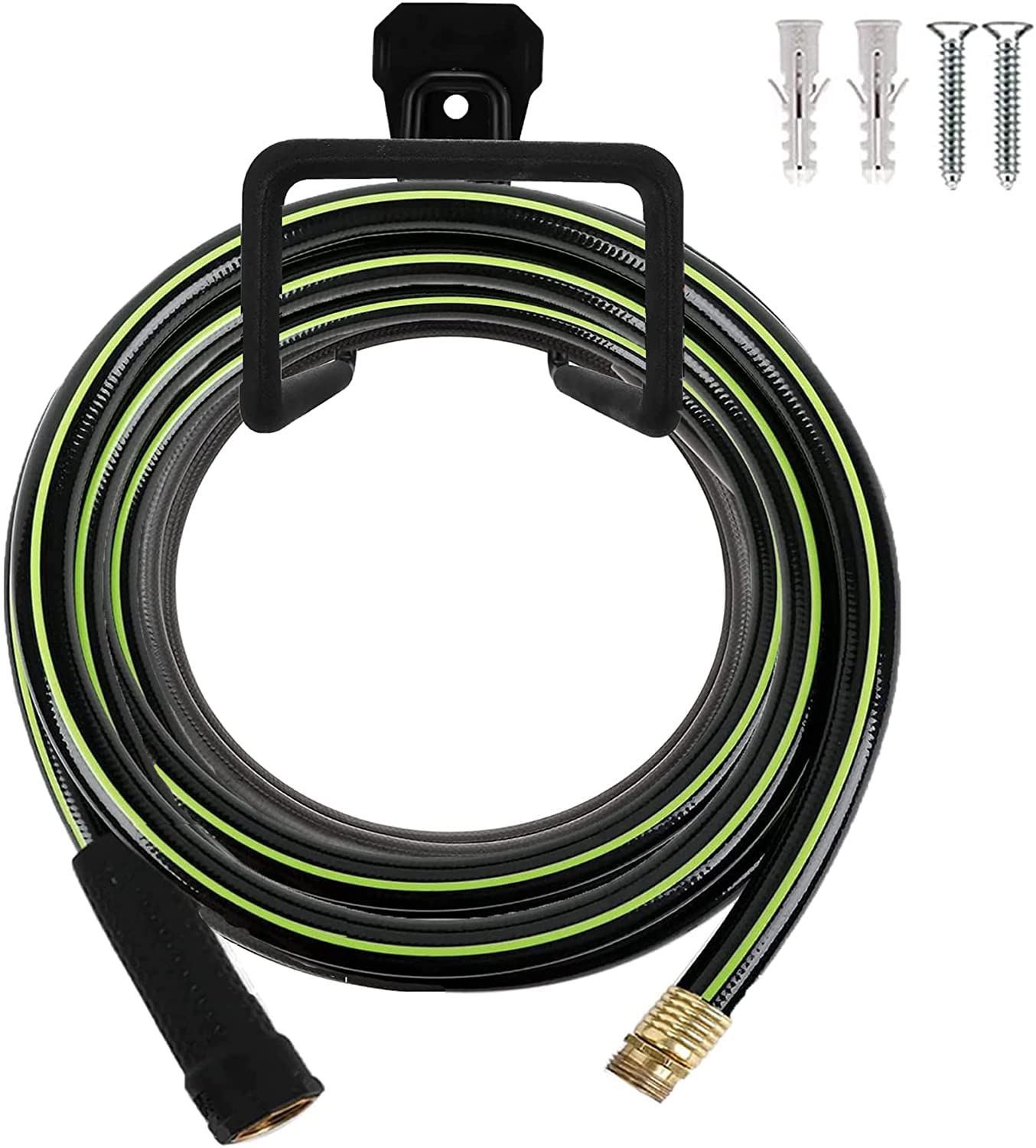 Garden Hose Holder, Tough Metal Wall Mount Hose Hook Hanger, Garage Hook, Heavy Duty Tube Hose Stand for Outside Yard - 1 pcs