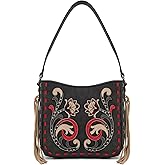 Montana West Western Embroidered Shoulder Bag for Women Vintage Floral Hobo HandBag