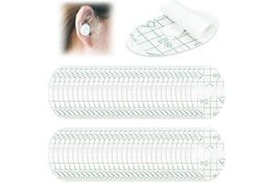 OXDFK 60 PCS Disposable Waterproof Ear Patches for Shower, Soft Cotton Baby Waterproof Ear Stickers Ear Covers, with Waterproof Cotton Ear Plugs for Swimming Shower Surfing and Other Water Sports