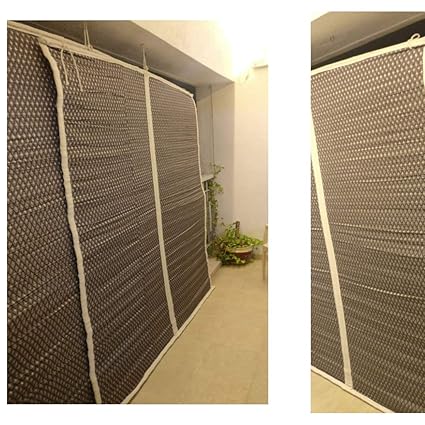 TCLPVC Economy 4/7ft Bamboo Chick Window Curtains/Protective Screens for Balcony/Windows/Outdoors/Door/Kitchen/Home/Office (48x84 Inches)