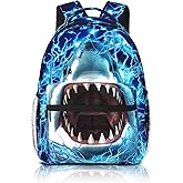 Shark Backpack for Boys School Backpack for Kids Shark Boys Backpacks Lightweight Waterproof Adjustable Kids Backpacks Students Bookbag for Children Teens Ages 6-18