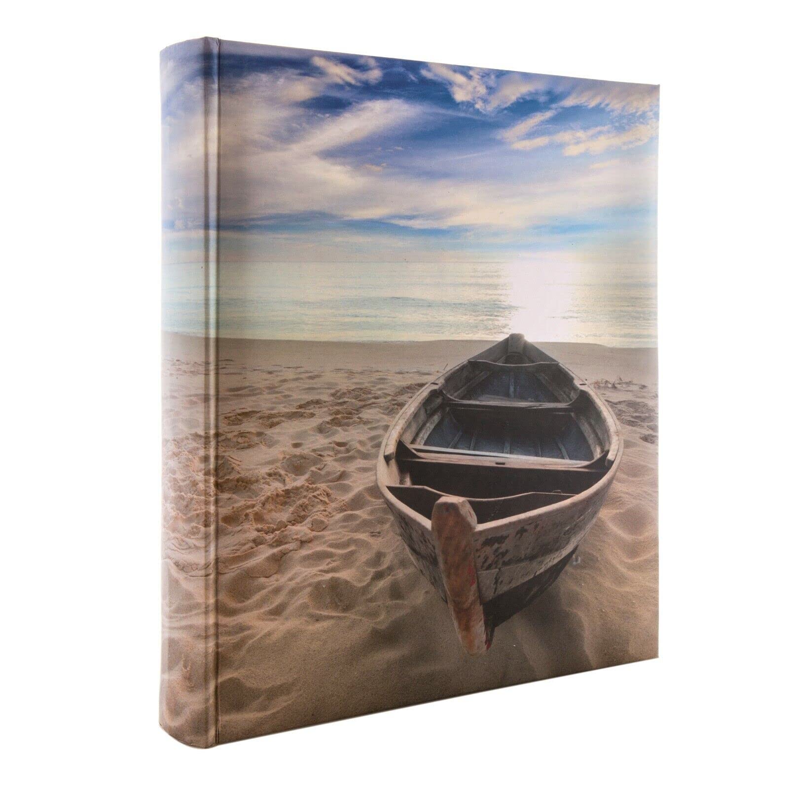 Kenro Holiday Series Memo Photo Album, Boat Design, for 200 Photos 6x4/10x15cm with Slip-In Pages, Display Your Vacation Memories, Adventure Photographs, Sailing Images - HOL105