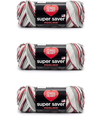 Fil à Tricoter Red Heart Super Saver Couleur Papaye Pooling - 5 Oz, Acrylique, Poids Moyen