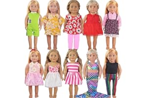 WYHTOYS 10 Sets of Doll Clothes and Accessories for Girls 45.72 cm 18 inches(B6-5)