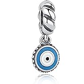 EvesCity Bolenvi 925 Sterling Silver Evil Eye Turkish Dangling Charms Beads Pendants for Charm Bracelets & Necklace - Best Gift for Her