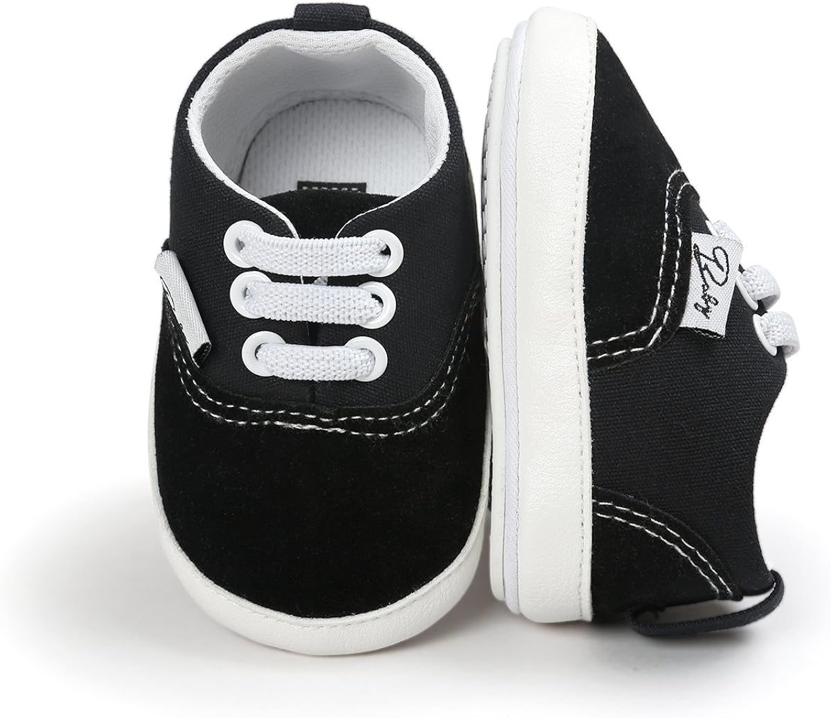  | RVROVIC Baby Boys Girls Shoes Canvas Toddler Sneakers Anti-Slip Infant First Walkers 0-18 Months | Sneakers