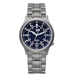 BERNY Men's Titanium Watch Japanese Sweep Second