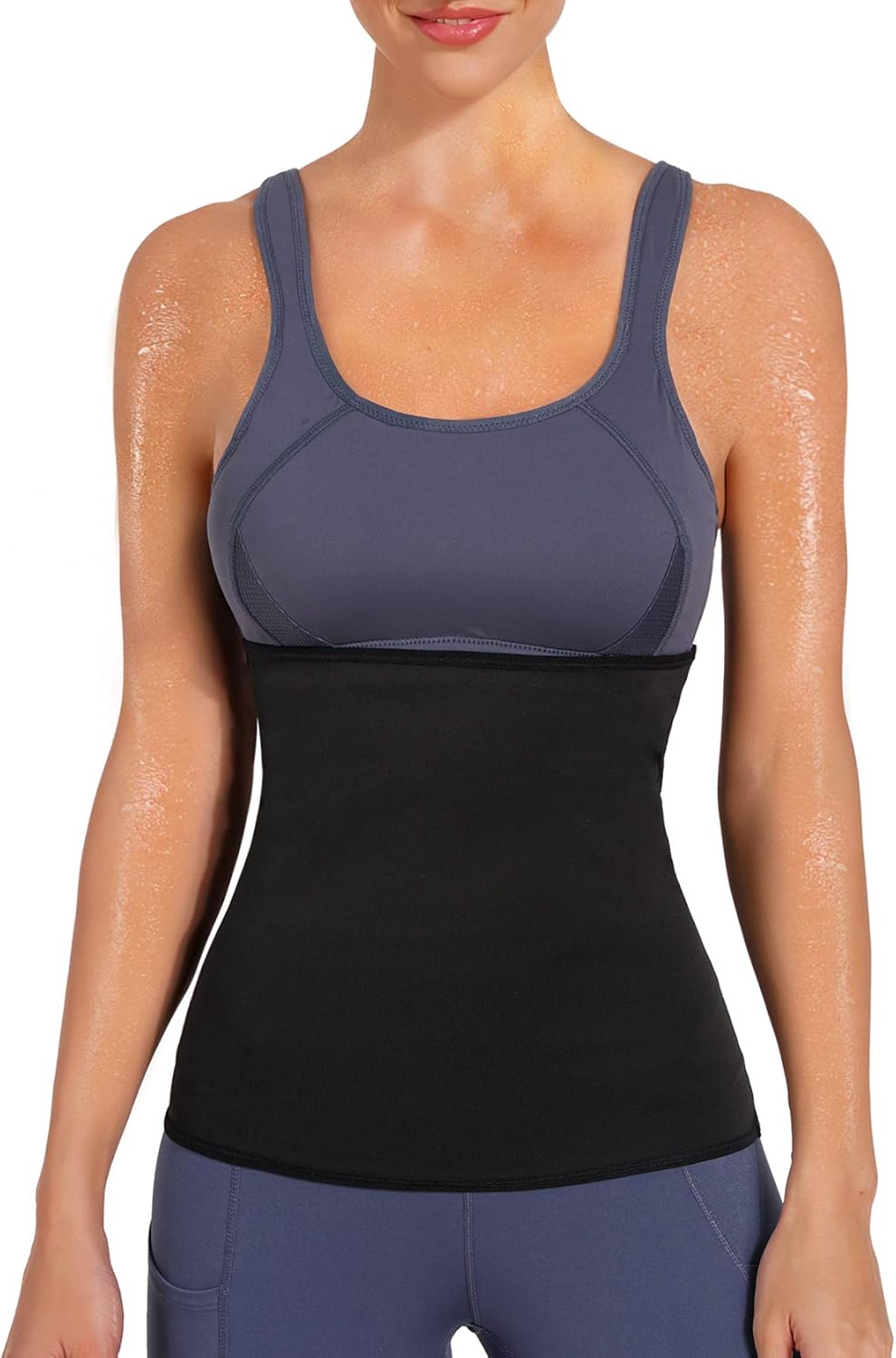 LODAY Waist Trimmer for Women Weight Loss,Tummy Trainer Sweat Workout Shaper,Neoprene-Free Slimming Sauna Wrap: Clothing