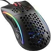 GLORIOUS Model D- (Minus) Wired Gaming Mouse - 61g Superlight Honeycomb Design, RGB, Ergonomic, Pixart 3360 Sensor, Omron Switches, PTFE Feet, 6 Buttons - Matte Black