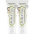 Jack N' Jill Natural Toothpaste for Baby and Infants - Fluoride Free Training Toothpaste, 40% Xylitol, BPA-Free - Flavor Free, 1.76 oz (Pack of 2)