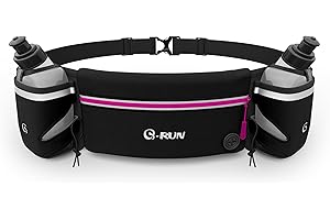 Q-RUN Running Hydration Belt, Pink, 25-33 inches, 10 Oz