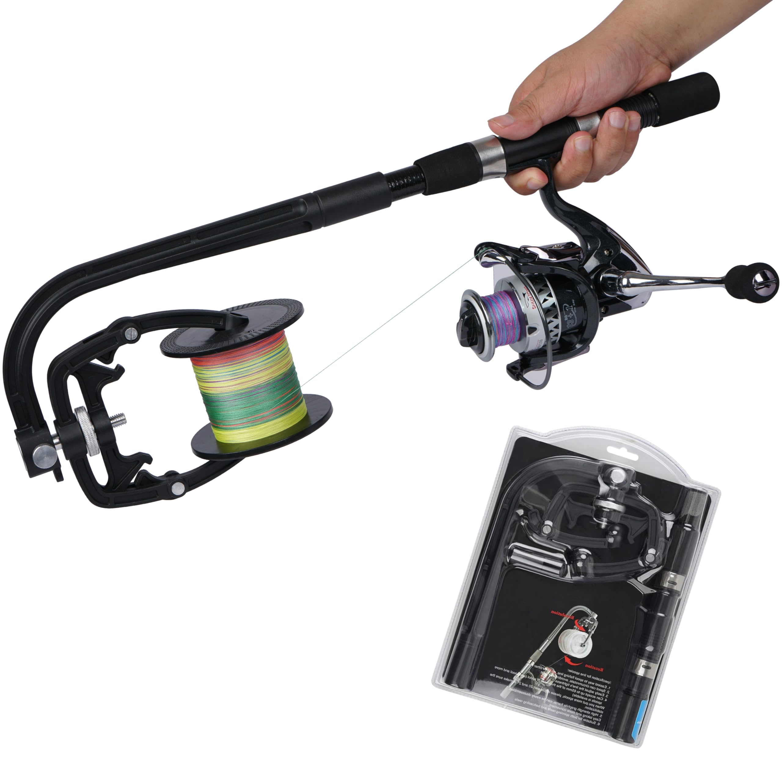 Fishing Line Spooler Reel Spooler Portable Baitcasting Reel Winder Spinning Line Winder Fishing Tackle Tool Spooling Accessories