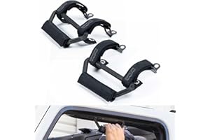 GPCA GP Grip Air Grab Handles Designed for 2024+ Jeep Wrangler JL 4xe w/Airbag Compatible - Aero-Grade Aluminum, Patented Foldable Design, Easy Installation