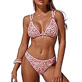 ZAFUL Womens Triangle Bikini Sets Push Up Two Piece Swimsuit Floral Cute Bikinis Sexy Bathing Suit 2026