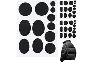 5 Sheets Shoe Hole Repair Patches, 6 Sizes Self Adhesive Sneaker Repair Stickers, 60 PCS Patches for Shoes, Washable Fabric f