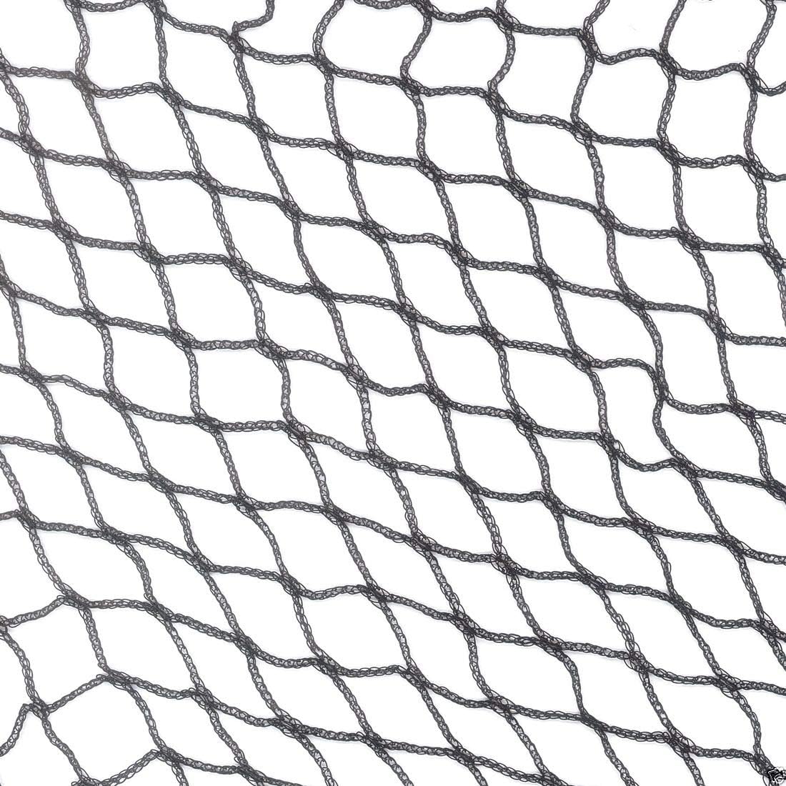 2m x 100m PN2 Anti Bird Netting 18mm x18mm Mesh, Black Strong Knitted Monofilament Net