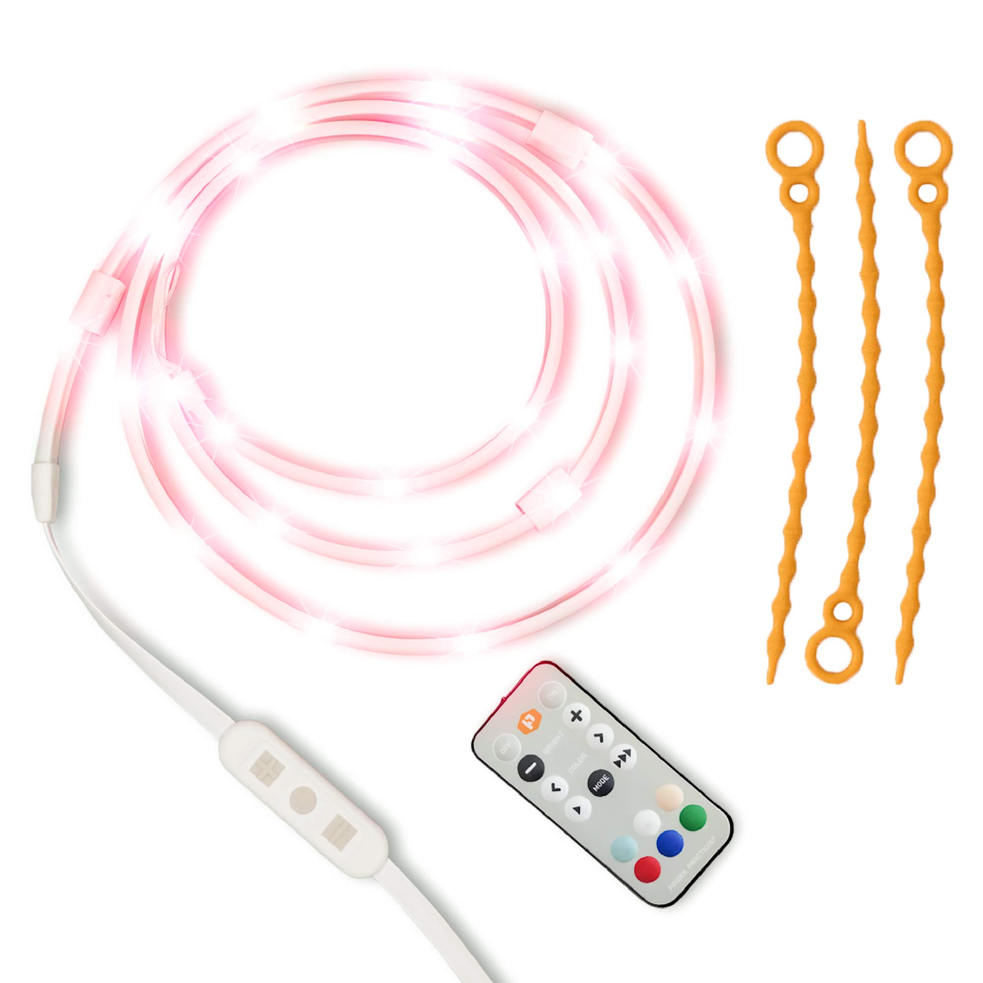 Power Practical Luminoodle Color - 5 ft Color Changing LED String Lights - Outdoor LED String + Lantern for Camping, Hiking, Safety - Remote Control, Dimmer, Waterproof