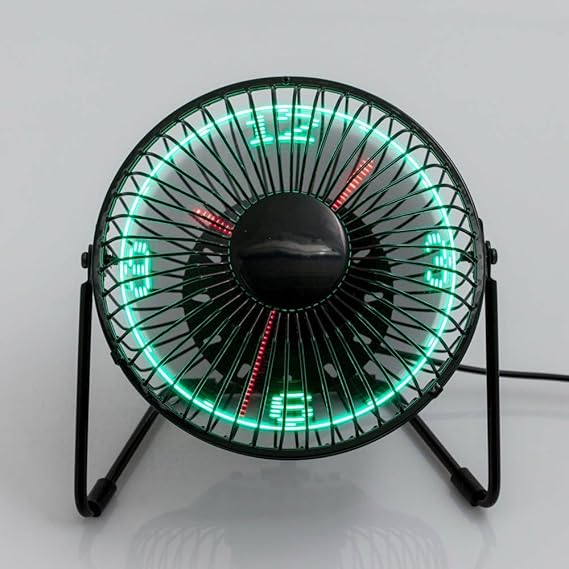 Desktop LED Clock Fan Amazon.co.uk Electronics