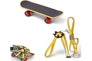 PURRRFECTIONPET Adjustable Tortoise Leash and Funny Skateboard Set, Training Harness and Mini Skateboard for Turtle Dragon Bearded Lizard Small Pets, Pet Tortoise Toys, Accessories for Tortoises (Large)