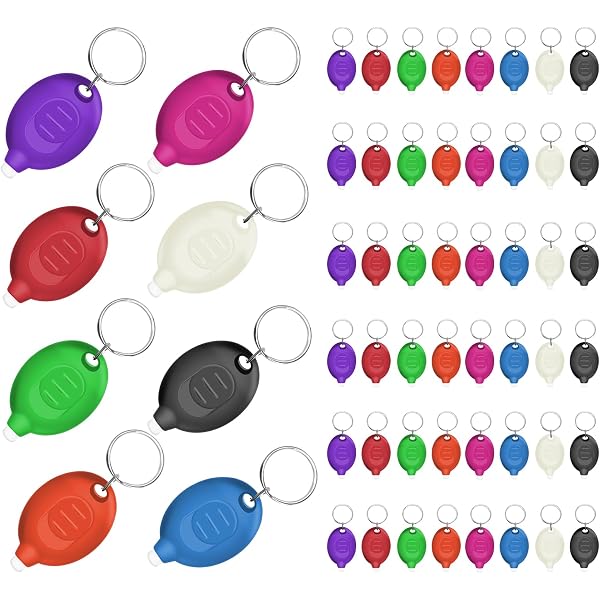 Haconba 24 Pack Mini LED Flashlight Keychains - Ultra Bright, Portable Lights For Outdoor & Emergency Use