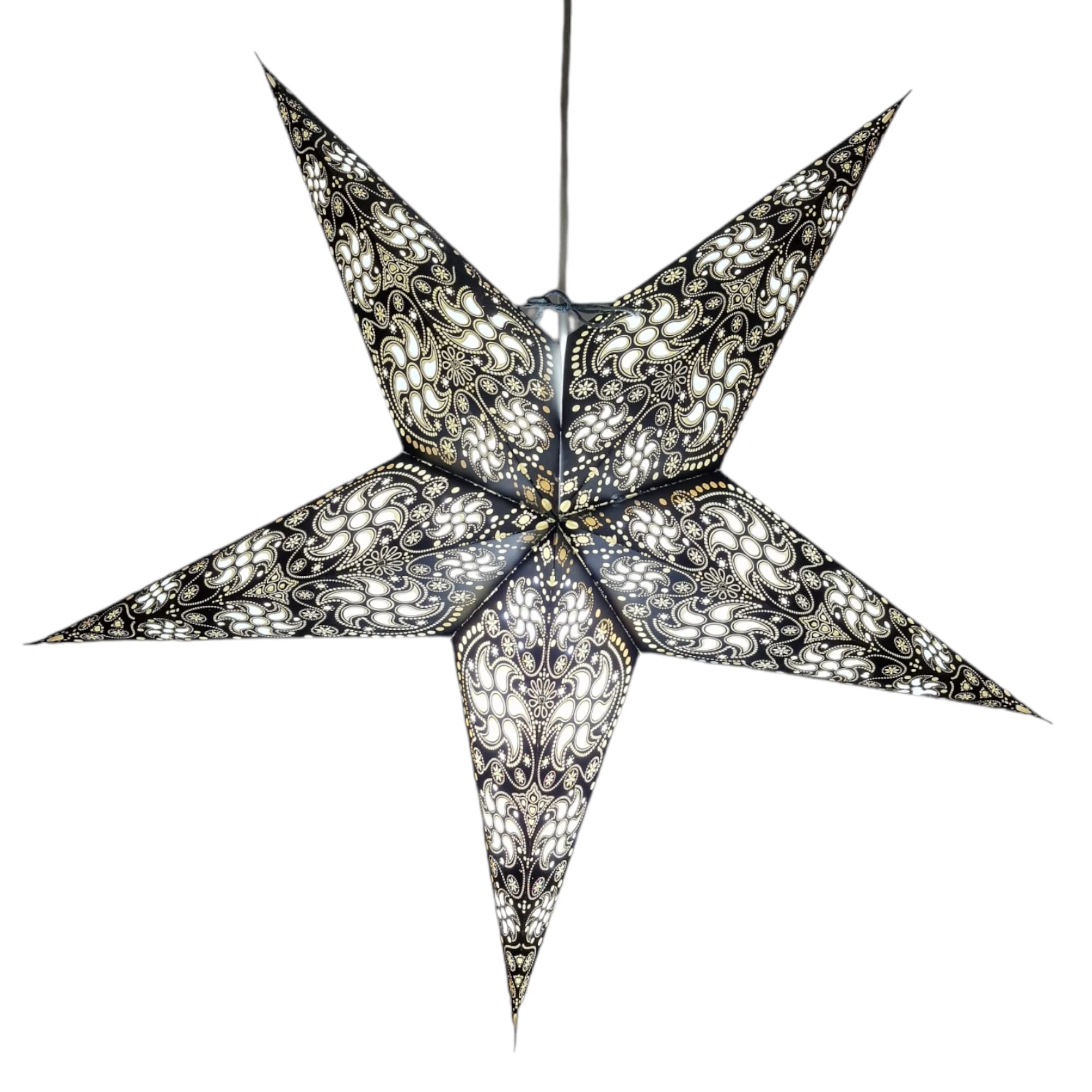 YEPSIO Lantern Lampshade Paper Star Light Shades Large 60cm Star Hanging Decorations for Christmas Wedding Home Decoration Party Galaxy 07