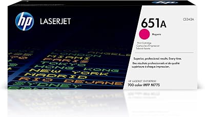 HP CE343A 651A Magenta Toner Cartridge Original LaserJet Enterprise M775 16K
