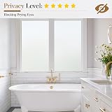 Lifetree Frosted Window Film Privacy 44.5×300 cm Non-Adhesive UV Blocker view 2