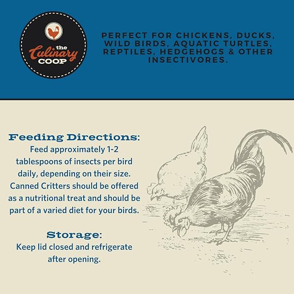 FLUKER’S CULINARY COOP CANNED SOLDIER WORMS CHICKEN TREAT, ALL NATURAL AND PACKED WITH PROTEIN, 2.75 OZ