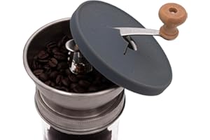 Mason Jar Lifestyle Coffee & Spice Grinder Lid for Wide Mouth Mason Jars – Manual Ceramic Grinder Attachment – Grind Spices or Coffee Directly into Jar