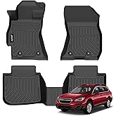 Jenofa-Floor Mats for Subaru Outback/Legacy 2015-2019 Floor Liner Waterproof All Weather Car Mats Custom Fit Legacy Durable TPE Rubber Mat for Outback Accessories Black