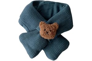 Cute Bear Neckerchief Winter Scarves for Girls Infant Soft Wool Scarf Thicken Neck Cover