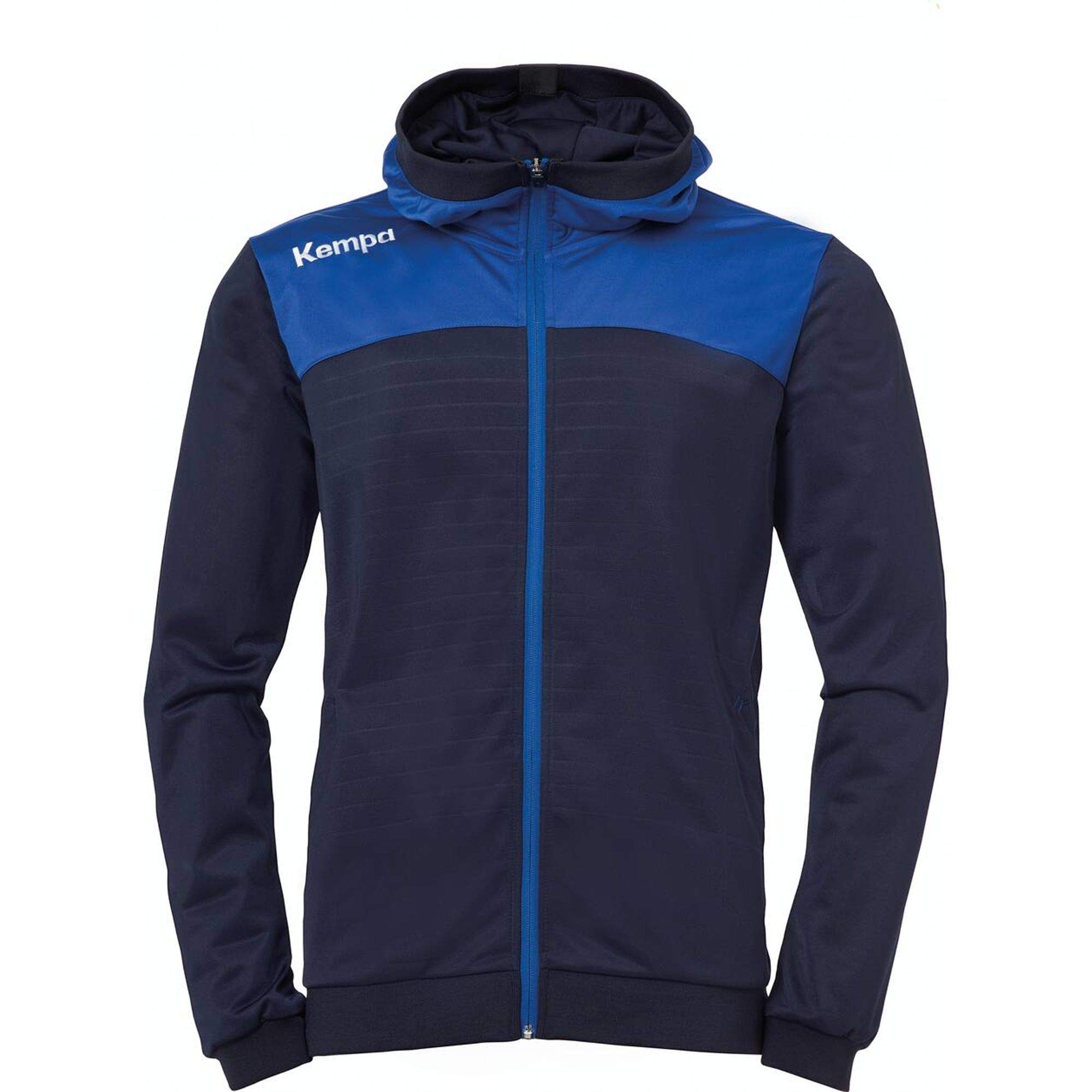 Kempa Men's Emotion 2.0 Hood Jacket Sweatshirt, Navy Blue/Royal, XL