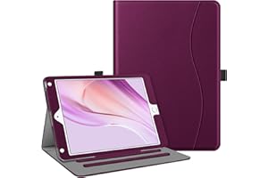 Fintie Case for iPad 6th / 5th Generation (2018 2017 Model, 9.7 Inch), iPad Air 2 / iPad Air 1 (9.7 Inch) - [Corner Protection] Multi-Angle Viewing Stand Cover with Pocket, Purple