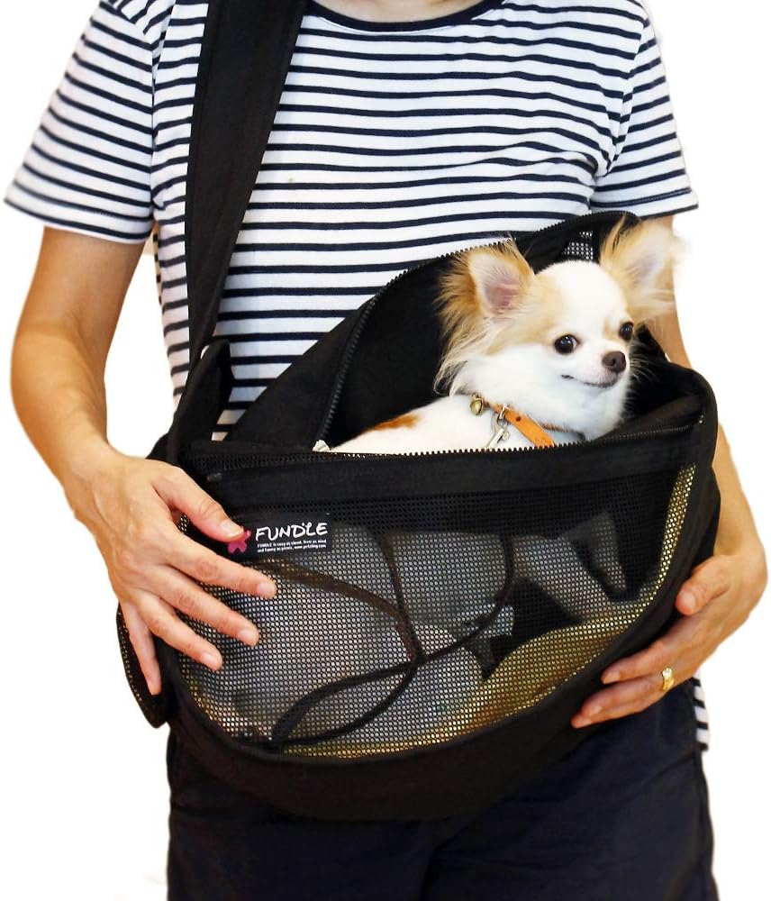 Amazon FUNDLE (ファンドル) 犬 キャリーバッグ ペットグッズ お出かけ お散歩 お散歩バッグ ショルダー ケース スリング