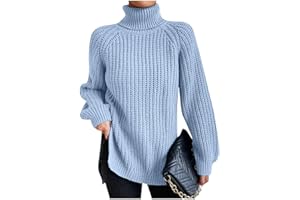 FQZWONG Plus Size Sweaters for Women Fashion Knit Jumper Womens Long Sleeve Tops Casual Ladies Solid Blouses Clothes