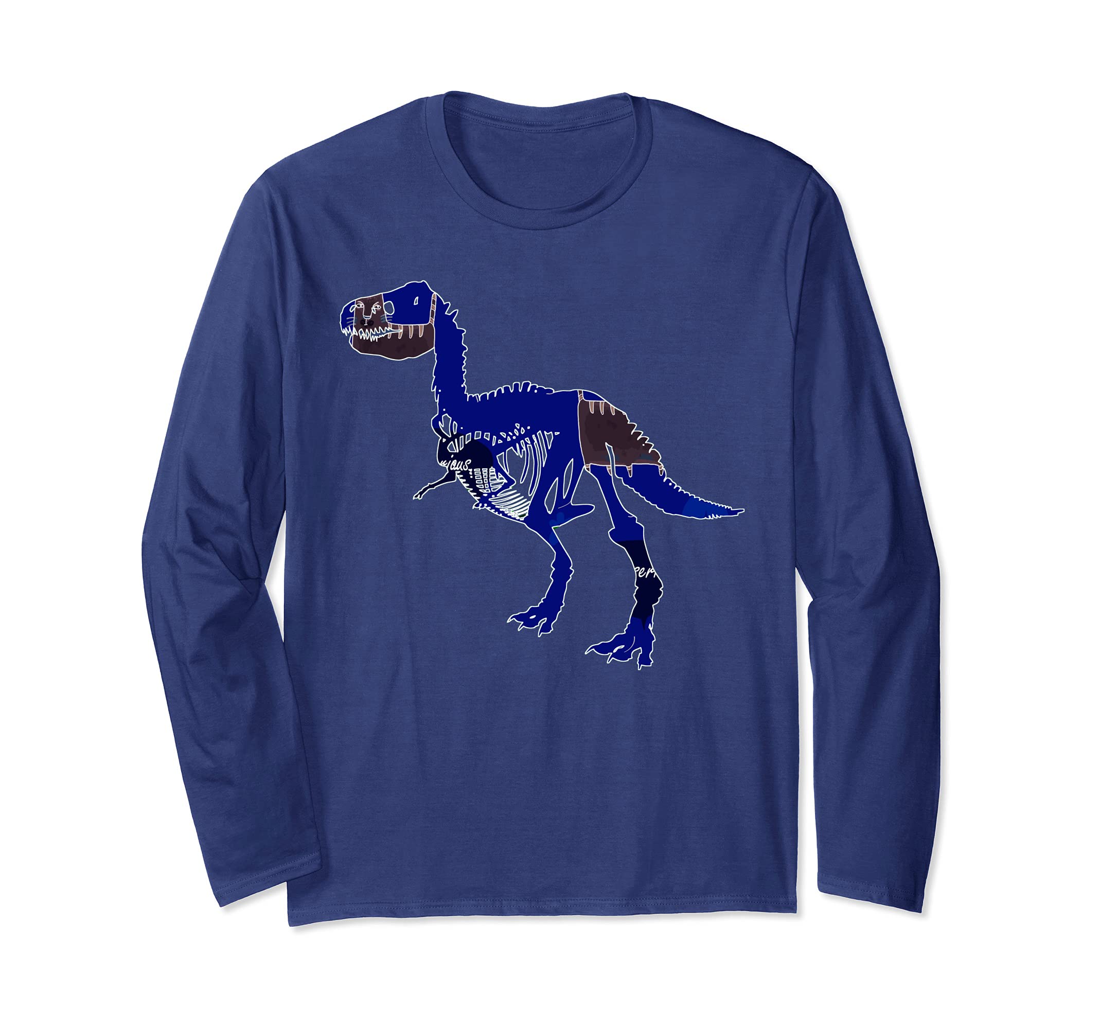 Tyrannosaurus Rex Animal T-Rex Creepy Dinosaur Long Sleeve T-Shirt
