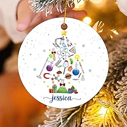 Personalized Chemist Christmas Tree Ornament