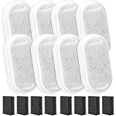 8 Pack Cat Water Fountain Filter, 2-Month Set Compatible with 74oz/2.2L Stainless Steel Pet Fountain, Quiet, Durable, Efficiency Filtration