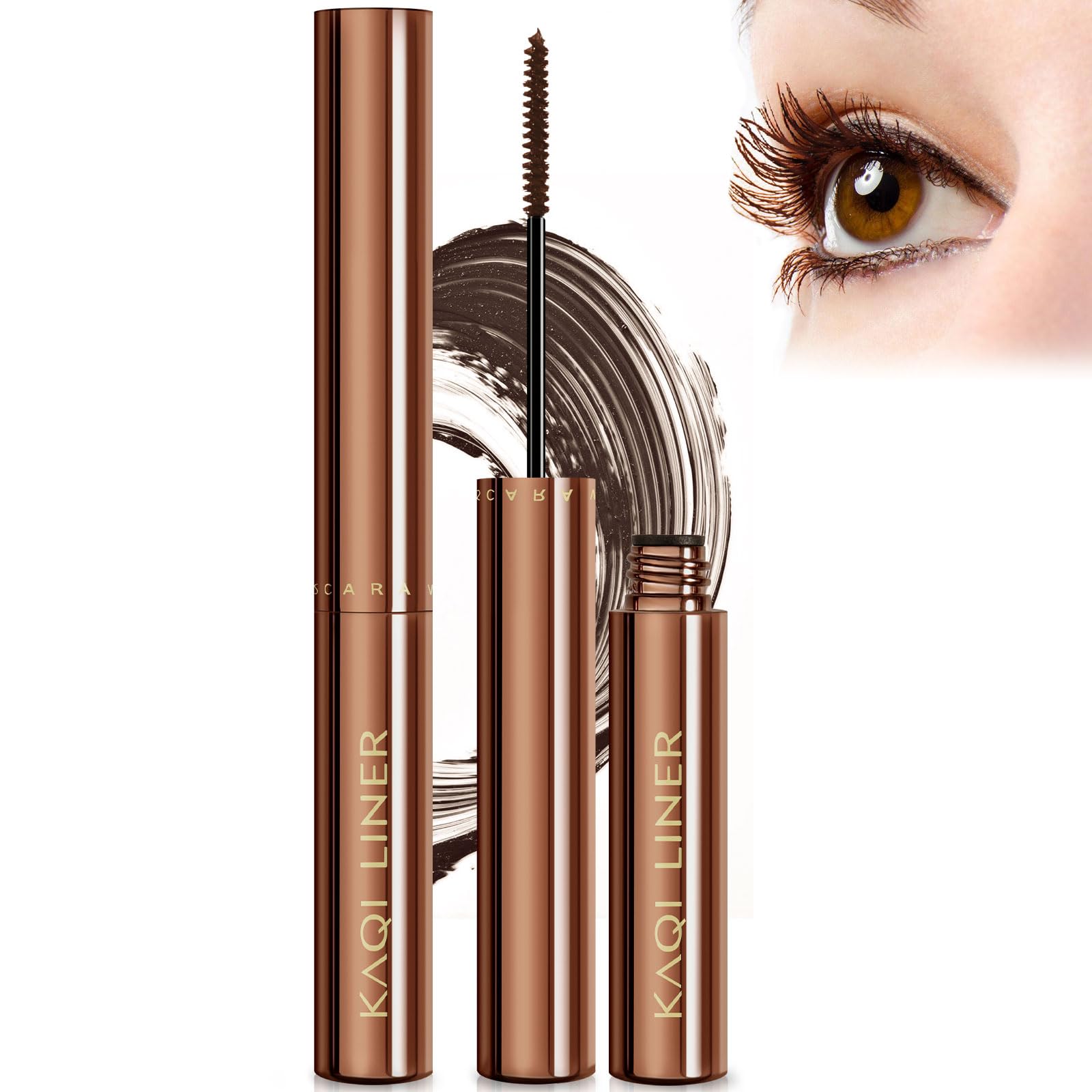 Mascara Black Volume and Length Waterproof - Ultra Fine Long Lasting Smudgeproof Waterproof Tubing Mascara Eye Makeup for Fine Short Eyelash