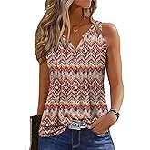 GUNEST Womens Summer Tank Tops V Neck Sleeveless Buttons Pleated Casual Shirts Dressy Loose Fit Tshirts Blouses