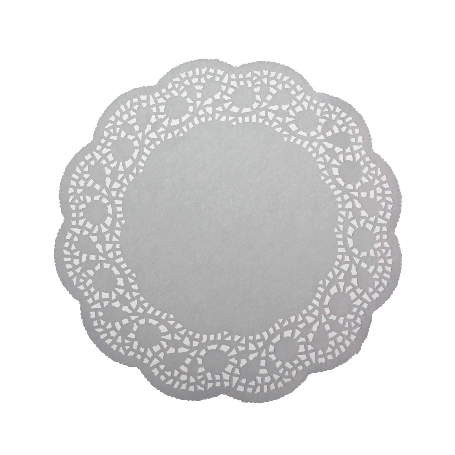 LJY 120 Pcs Round Paper Doilies White (8.5 in) - Lace Doyleys for Arts and Crafts, DIY Wedding Decor, Scrapbooking, Table Settings and Party Placemats — image 1