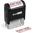 ExcelMark Past Due Please REMIT Today - Self Inking Bill Collection Stamp in Red Ink