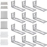 30 Set Whiteboard Mounting Hardware Kit, White Board Wall Hanging Brackets | Complete Whiteboard Mount Hardware Kit, Thick Metal Sturdy Load Bearing Frame, Slotted Adjustable Hole