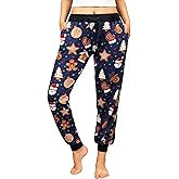 MISSMILLER Women's Christmas Ugly Elastic Waist Drawstring Pajamas Pants with Pocket