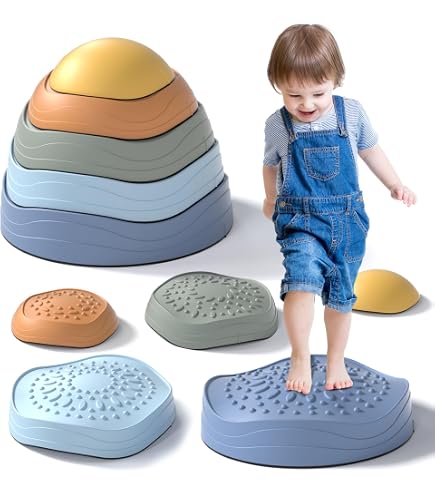Pierres d'Équilibre Enfants, SucceBuy Kids Balance Stepping Stones, 5 Pierres d'Équilibre Enfants, SucceBuy Kids Balance Stepping Stones, 5