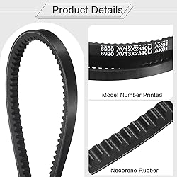 uxcell 2Pcs AX91 EPDM V-Belt, Raw Edge Cogged
