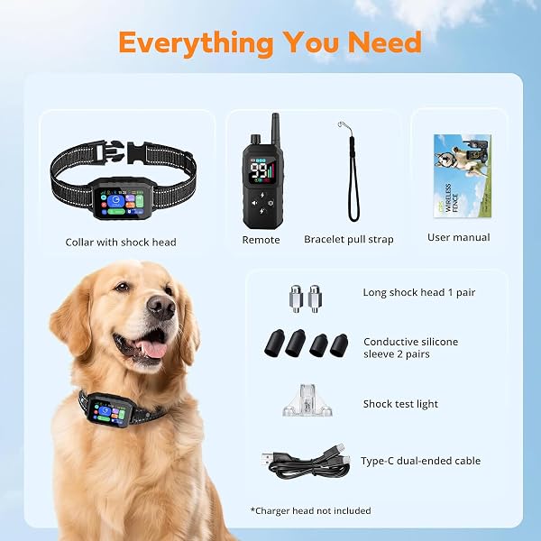 ZIGTIGER GPS WIRELESS DOG FENCE & TRAINING COLLAR SYSTEM, FREE APP/REMOTE CONTROLLED CUSTOM BOUNDARY UP TO 7000FT, BEEP/VIBRATION/SAFE CORRECTION MODES, EARLY ALERT, WATERPROOF FOR DOGS 10+ LBS