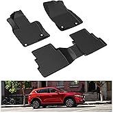 KIWI MASTER Floor Mats for 2017-2025 Mazda CX-5, Custom Fit All Weather Car Mats, Heavy Duty TPE Floor Liners, Front & Rear 2 Row, Black